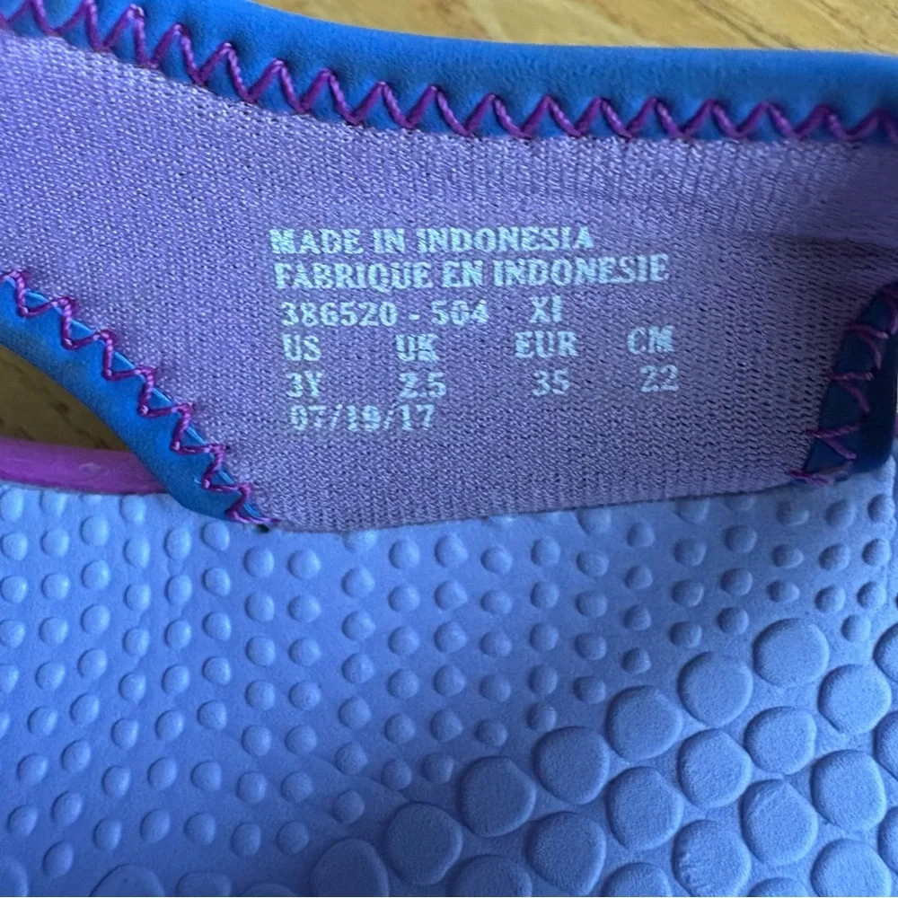 Nike Sunray Adjust 4 Sandals Shoes Hydrangeas Comet Blue Pink Youth Girls Size 3 - Picture 7 of 13